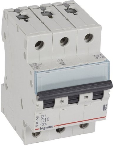 Выключатель автоматический Legrand TX3 6000 3п 10А C 10кА картинка